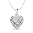 thumbnail image 1 of Collier Pendentif Femme Cœur Amour Pierre de Lune Ronde 2,28 Cts en Argent Sterling 925, 1 of 3