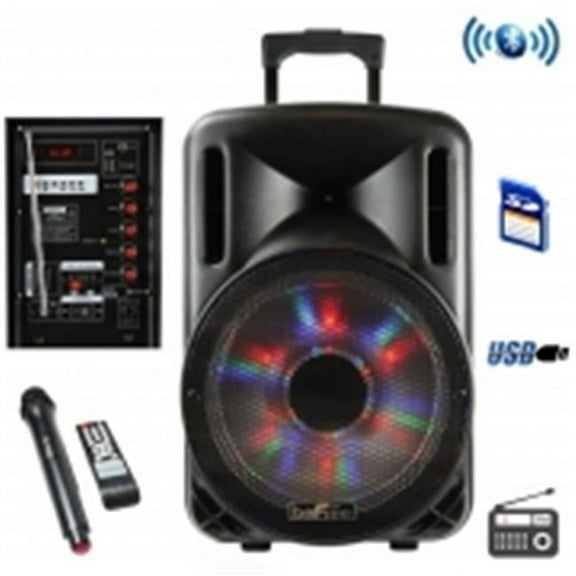 Befree Sound  12 in Bluetooth Rechargeable Party Speaker with Illuminatiing Light, 25 Watt