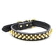 thumbnail image 1 of Collar de cuero para perros con púas doradas, para evitar que el perro sea atrapado por perros más grandes, 1 of 5