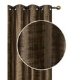 thumbnail image 1 of Embossed Rubber Panel & Grommets Chocolate - Set of 2, 1 of 2