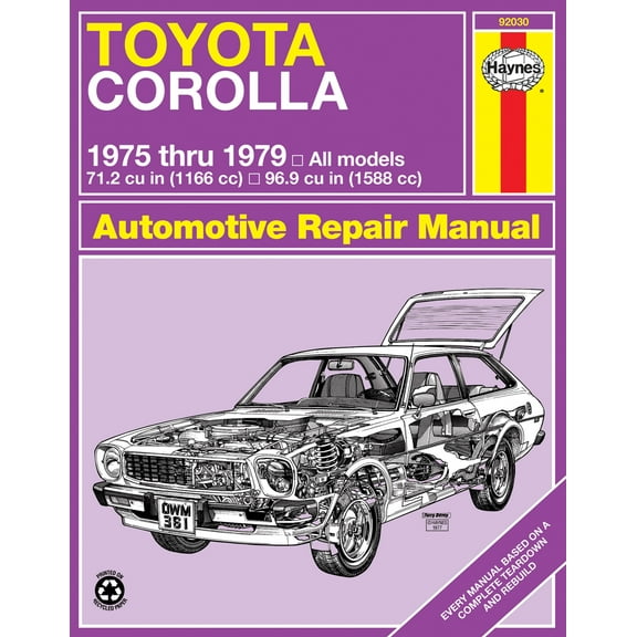 Toyota Corolla (75-79) Haynes Repair Manual