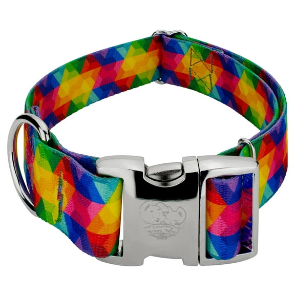 Country Brook Petz® 1 1/2 Premium Kaleidoscope Dog Collar, Large