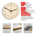 thumbnail image 2 of 12 Inch Wooden Wall Clock Silent Non-Ticking Decorative For Home Office Bedroom, 2 of 9