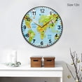 thumbnail image 4 of Dreamtimes Cartoon World Map with Funny Animals Pattern Wall Clock Silent Non Ticking 12 Inch Round Easy to Read for Home Office School Clock, 4 of 7