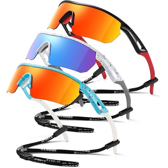 LYH Kids Sunglasses Youth Baseball Sunglasses for Boys Girls 3-12 Polarized Softball Sports Goggles UV Protection