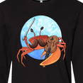 thumbnail image 4 of Inktastic Fun Fiddler Crab with Violin and Mustache Long Sleeve T-Shirt, 4 of 5