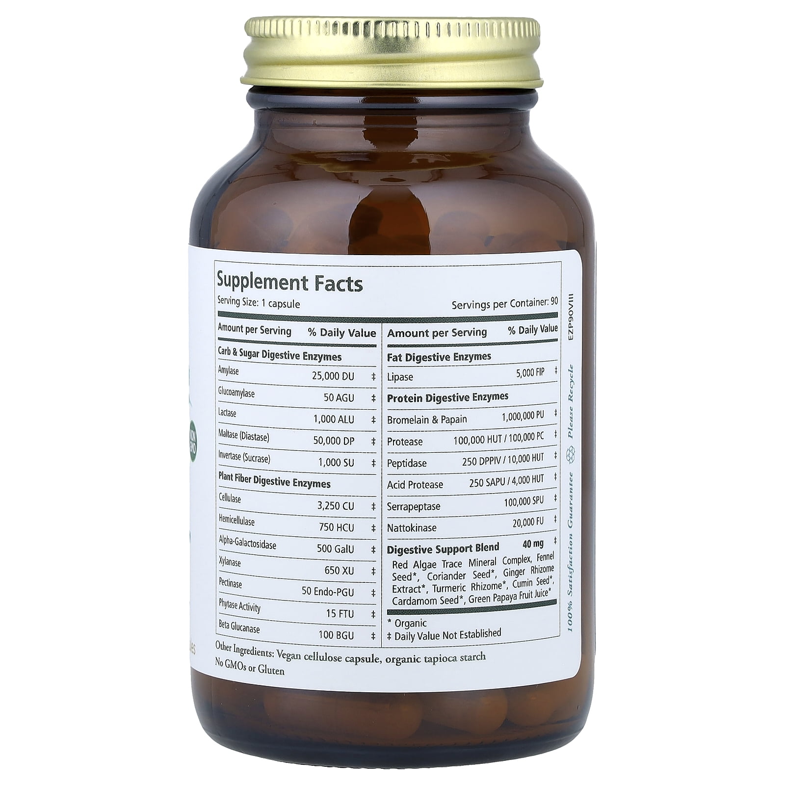 Enzyme Power, Full-Spectrum Digestive Support, 90 Capsules, Pure Synergy