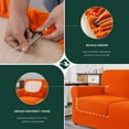 thumbnail image 5 of CHUN YI Housse de Canapé Extensible en Spandex à Carreaux Housse de Coussins de Dossier Séparé, 5 of 5