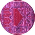thumbnail image 1 of Ahgly Company Indoor Round Persian Pink Traditional Area Rugs, 4' Round, 1 of 4