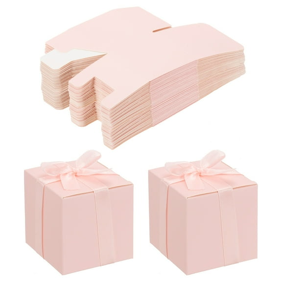 Uxcell Favor Boxes, Candy Party Butterfly Gift Boxes for Wedding Mother's Day Easter Anniversary Christmas Pink