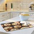 thumbnail image 6 of Dish Drying Mat Microfiber Kitchen Pad Large Counter Absorbent Dish Mats Drainer Rack 16"x18" Oatmeal Cookies, 6 of 8