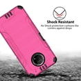 thumbnail image 4 of TJS Phone Case for Nokia G300 5G (N1374DL), Dual Layer Shockproof Brushed Armor Magnetic Metallic Phone Case Cover (Pink), 4 of 7
