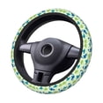 thumbnail image 4 of Kll Car Steering Wheel Cover, Universal 15 Inch, Soft Elastic And Comfortable,Car Accessories Decorations-Cute Dinosaur Blue Green, 4 of 7