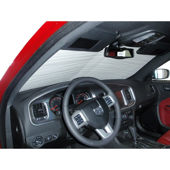 HeatShield, The Original Windshield Sun Shade, Custom-Fit for Dodge Charger Sedan w/o Sensor 2011, 2012, 2013, 2014, Silver Series