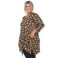 thumbnail image 2 of White Mark Women's Plus Size Printed Geometric Circle Tunic Top, 2 of 5