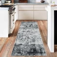 thumbnail image 5 of 8'x10' Washable Area Rug, Non Slip Abstract Rugs, Soft Faux Wool Living Room Rug, Low Pile Rugs for Living Room Bedroom Dining Room, Grey, 5 of 7