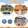 thumbnail image 3 of 4×6FT Toddler Trampoline for Kids 3+, SHINPT Kids Trampoline with 770lbs Weight Capacity, Mini Trampoline Indoor/Outdoor, Small Trampoline for Kids with Adjustable Gymnastics Bar and Basketball Hoop, 3 of 10