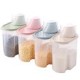 thumbnail image 1 of Cheers 4Pcs 1.9/2.5L Kitchen Airtight Dry Food Cereal Flour Storage Box Seal Pot Can, 1 of 7