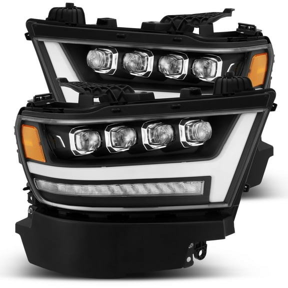AlphaRex 19-23 Ram 1500 NOVA-Series LED Projector Headlights Black