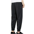 thumbnail image 3 of COSFO Mens Sweatpants with Pockets Taper Black Joggers Full Athleisure Elastic Waist Drawstring Solid Mens Pants, 3 of 3