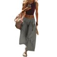 thumbnail image 1 of Pantalones deportivos Hooever holgados de pierna ancha para mujer, color gris, talla S, 1 of 6