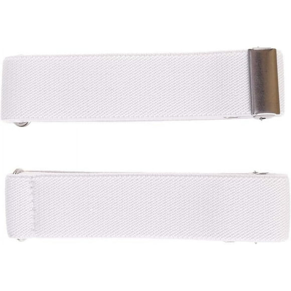 HUGFEGWE 1 Pair Shirt Stays Shirt Non-Slip Clips Adjustable Shirt Keepers Shirt Suspenders for Women Men Coffee CJB91-68069