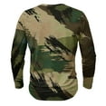 thumbnail image 3 of Dagegui Camo Henley Shirts for Men Long Sleeve Camouflage Pullover Shirt Big and Tall Crewneck Button Tees Tops Casual Fall Daily T-Shirts Army Green 4XL, 3 of 4