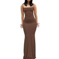 thumbnail image 3 of STARVNC Women Scoop Neck Sleeveless Slimming Wrap Slip Maxi Dress, 3 of 7