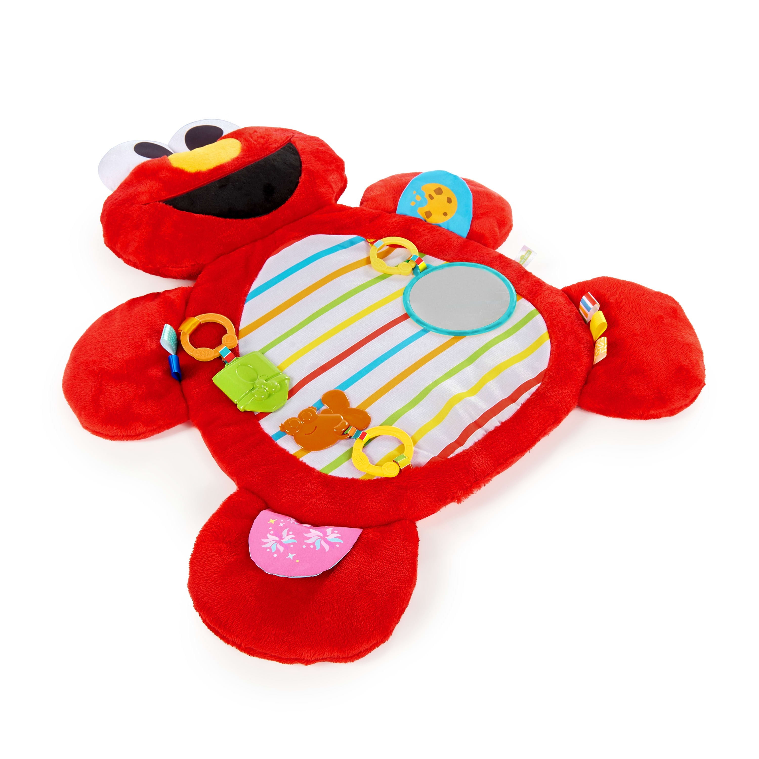 Bright Starts Sesame Street Tummy Time Prop & Play Activity Mat - Elmo, Ages 0-12 months