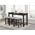 thumbnail image 4 of Topline Home Furnishings Counter-height Espresso 4pc Dine Pack, 4 of 8