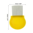 thumbnail image 4 of Unique Bargains 1 Pc Durable Semi-circular Type Pet Grooming Brush for Pet 3.74"x2.48" Yellow, 4 of 6