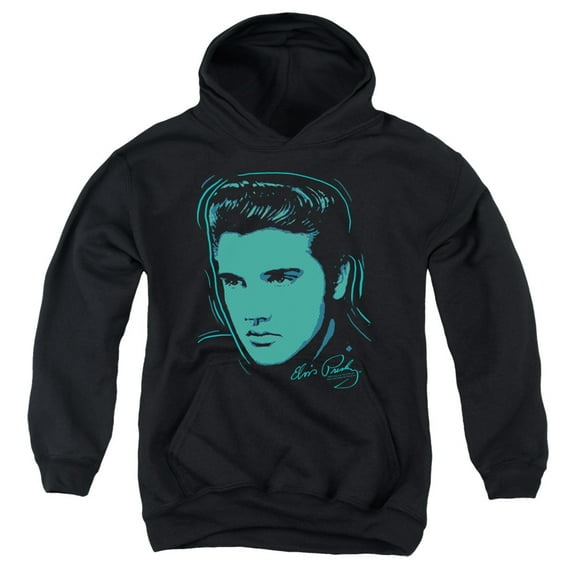 Elvis Presley Young Dots Youth Pullover Hoodie Sweatshirt Black