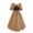 v#76Khaki207, variant on Rggeeun Women Costume Renaissance Costume Maxi Dress Corset Dress Butterfly Sleeve Off The Shoulder Gothic Clothes Vintage Dress Festival Trendy,Brown,L