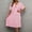 Light Pink, variant on Women's Ice Silk Lace Trim Nightgown Short Sleeve Cooling Sleep Dress Breathable Lightweight Summer Nightshirt Loose Casual Lounge Dress Soft Comfortable Homewear for Women
