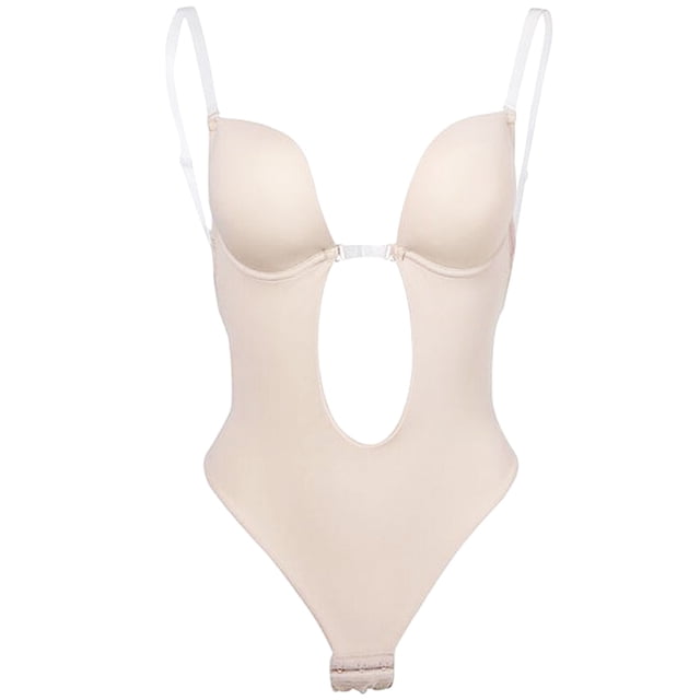 Corsé sin espalda para mujer Fajas invisibles Práctico adelgazante Faja Sujetador Corsé Color de piel Talla L