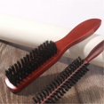 thumbnail image 3 of Cepillo para el cuidado de la barba con cerdas de jabalí y peine de dientes anchos para desenredar suavemente y masajear el cuero cabelludo., 3 of 5