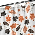 thumbnail image 3 of Fall Harvest Thanksgiving Pumpkin Shower Curtain,Autumn Leaves with Pumpkins Farmhouse Bath Curtain,Maple Leaves Bathroom Accessories Botanical for Bathroom Curtain Liner Set with Hooks,72X72in, 3 of 6
