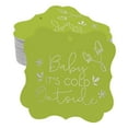 thumbnail image 1 of Inkdotpot Étiquettes Suspendues en Forme de Support en Papier Argenté Véritable pour Bébé, Lot de 50, 1 of 6