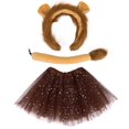 thumbnail image 1 of Set de disfraz CHUANGLI con orejas de león, diadema y tutú en forma de cola para mujer, 1 of 9