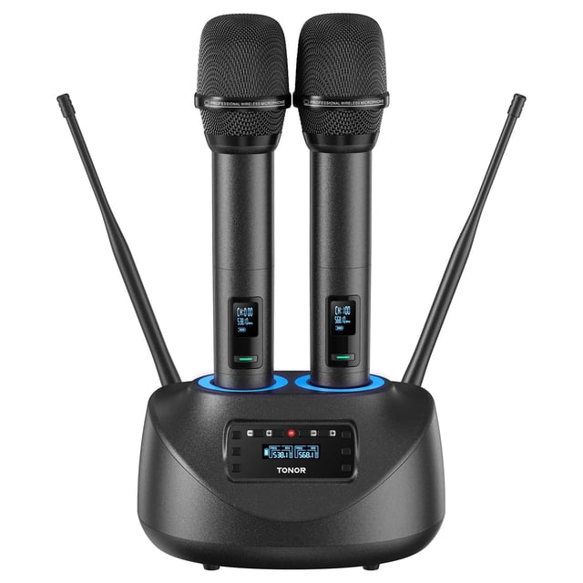 Micrófono inalámbrico TONOR TW790 recargable UHF con un alcance de 262 pies