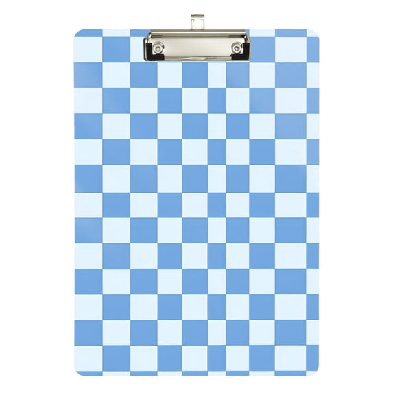 ALAZA Plastic Clipboard A4 Letter Size Decorative Clipboards for Students Women Men 9" x 12.5" Checkered Grid-t7