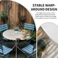 thumbnail image 4 of Yellow Floral Spring Round Fitted Tablecloth with Elastic Edge, Waterproof Table Cloth Table Cover for 36"-44" Tables, Summer Rustic Botanical Vintage Wood Tablecloths for Dining Picnic Outdoor, 4 of 9