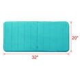 thumbnail image 5 of PiccoCasa 2Pcs Memory Foam Bath Rugs Non Slip Baht Mats, Turquoise Blue, 32" x 20", 5 of 7