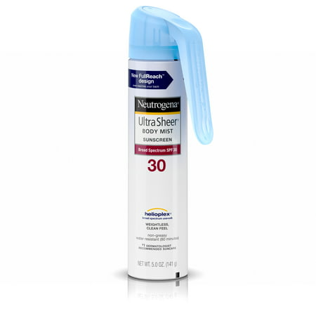 Neutrogena Ultra Sheer Lightweight Sunscreen Spray, SPF 30, 5 (Best Spf 30 Sunscreen)