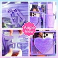 thumbnail image 5 of AGSDON 3PCS Clear Backpack, Heavy Duty Transparent Bookbag for Women Girls, Stadium Approved See Through Backpack Set (Purple Sequins), 5 of 8