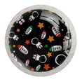 thumbnail image 1 of 4 Pcs Astronaut Rocket Star Knobs for Kitchen Cabinet Cupboard Dresser Bookcase Drawer Pulls Handles Round Home Decor, 1 of 8