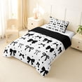 thumbnail image 2 of jejeloiu Cartoon Cute Bowknot Twin Comforter Sets,Kawaii Polka Dots Bedding Set For Teens Reversible 2-Piece, 2 of 8