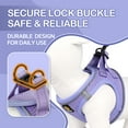 thumbnail image 4 of BELLA & PAL Cat Harness and Leash for Walking, Breathable Air Mesh Adjustable Vest Harnesses for Cats, Easy Control Safety Reflective Strips Harness, Purple Harness,M, 4 of 11