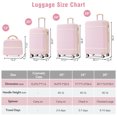 ACETravel,20"24"28" Luggages Sets and 12" Cosmetic Case(4PCS