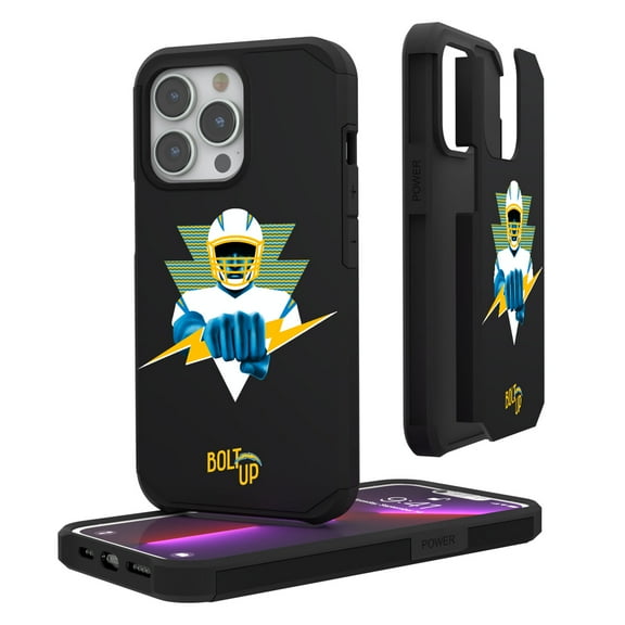 Keyscaper Black Los Angeles Chargers iPhone Rugged Case
